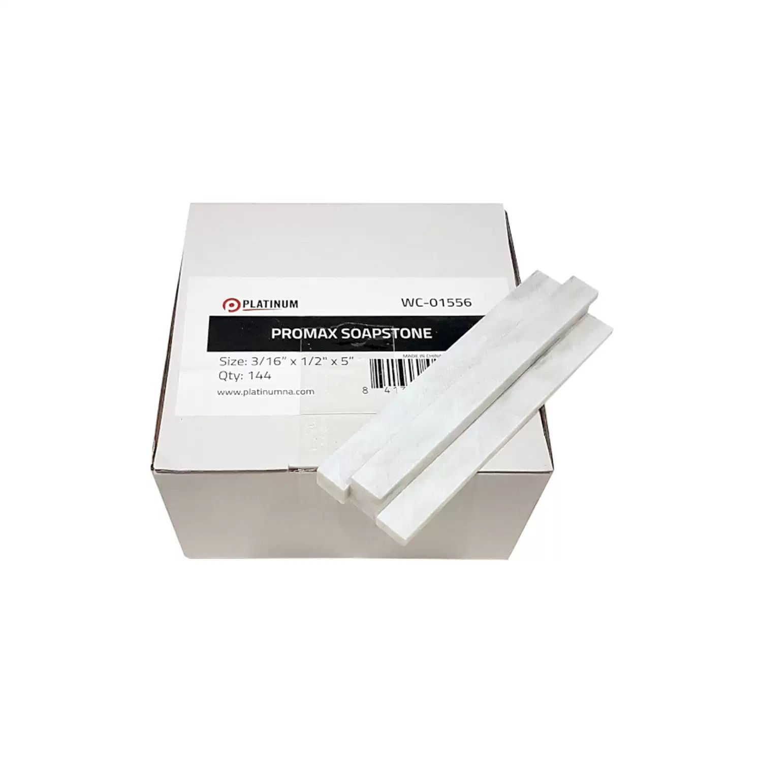 Platinum WC-01556 Promax 144PC 3/16" x 1/2" x 5" Soap Stones - Box